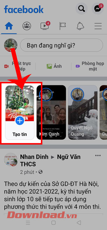 Hướng dẫn chụp ảnh chèn phông nền trên Facebook