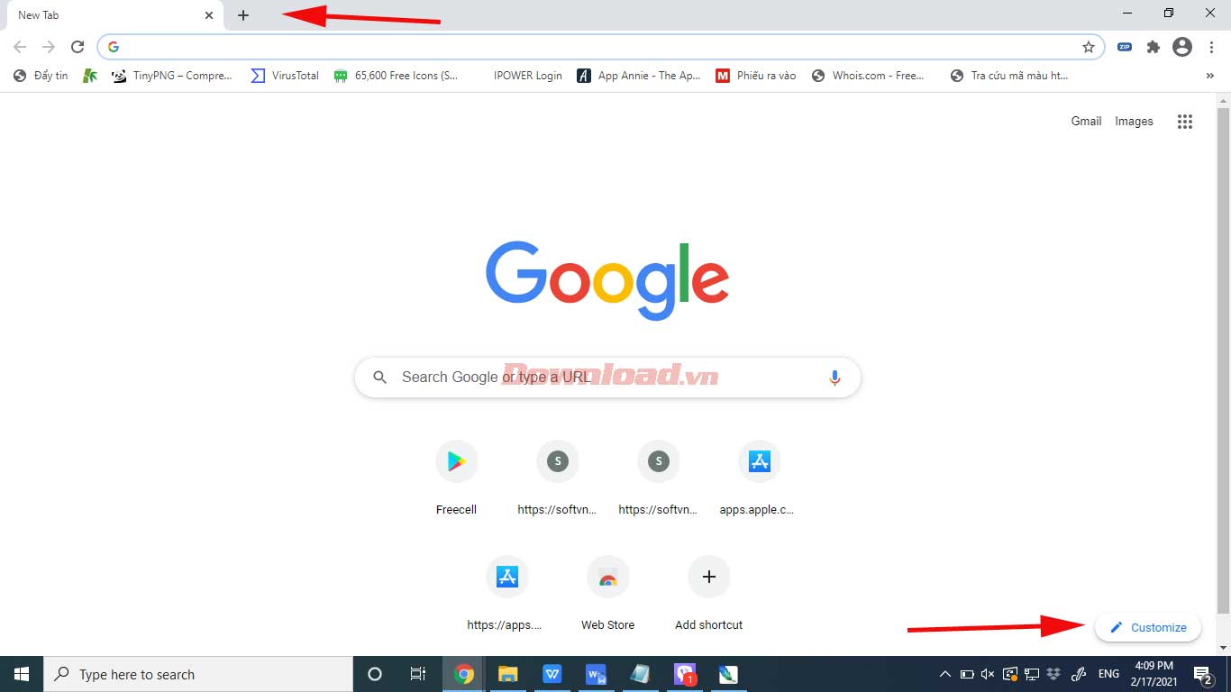 Đổi hình nền cho Google Chrome đổi ảnh nền New Tab đơn giản 