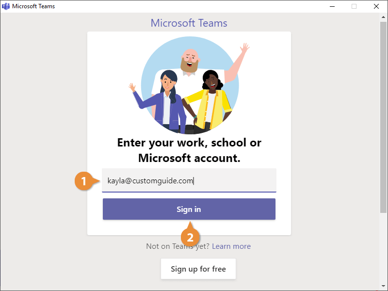 Đăng nhập Microsoft Teams