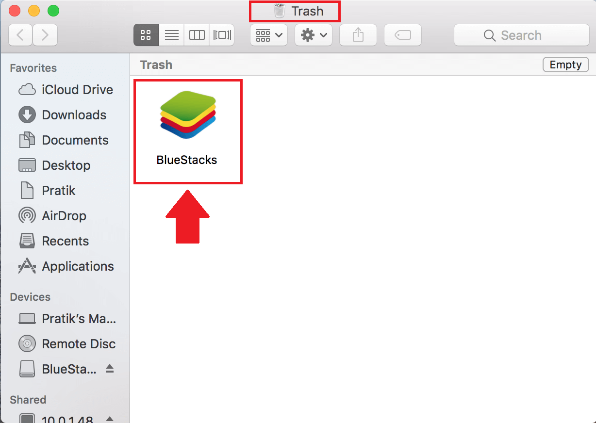Gỡ cài đặt BlueStacks trên macOS