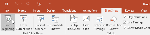 Chạy trình chiếu slide PowerPoint