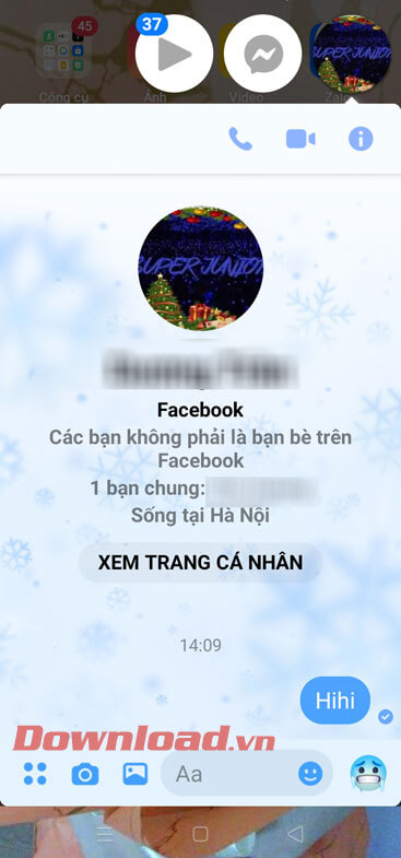 Nhắn tin với bong bóng chat