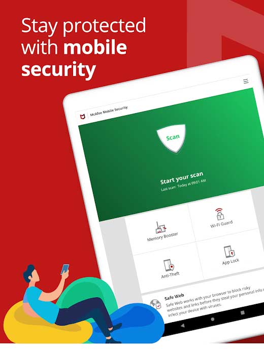 Phần mềm chống trộm điện thoại McAfee Mobile Security