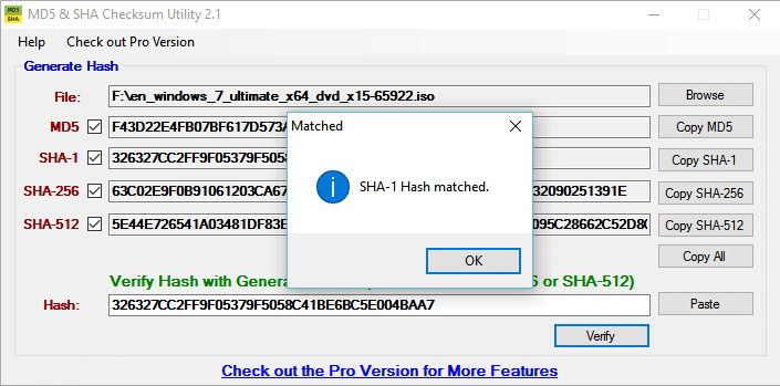 Kiểm tra checksum của file ISO Windows