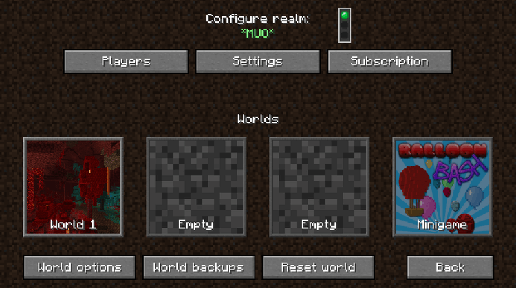 Set up Realms in Minecraft