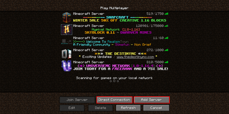 Server Minecraft BE