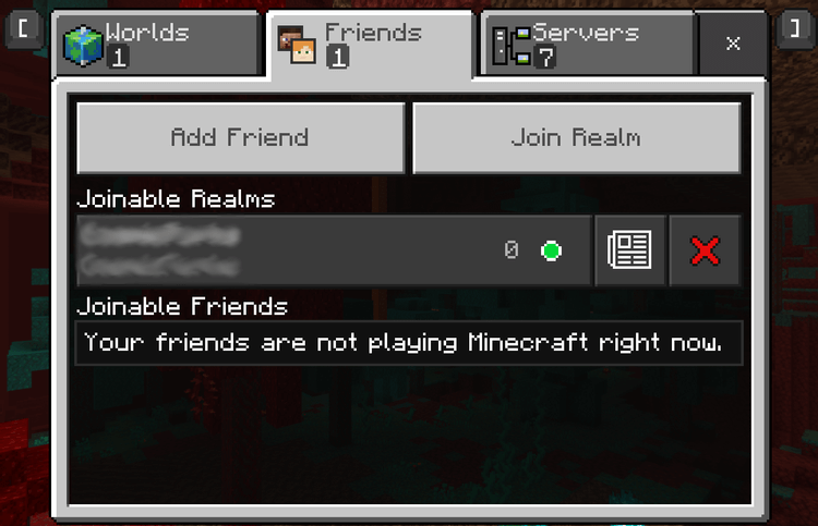 Tham gia Realm của bạn bè trong Minecraft