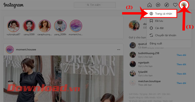 Hướng dẫn thay đổi ảnh đại diện Instagram  Downloadvn