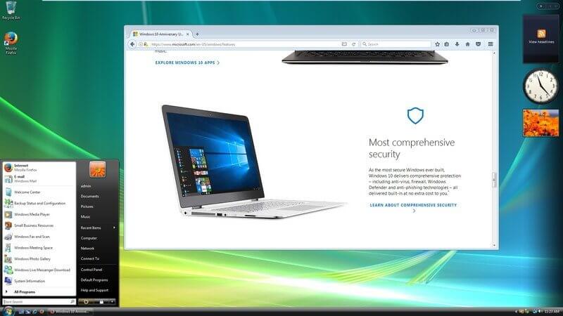 Nâng cấp Windows 10 từ Windows Vista