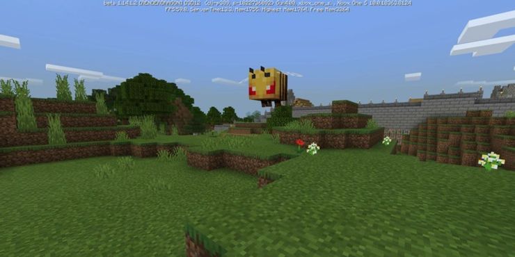 Angry bee in minecraft