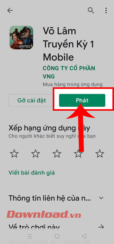 <p><strong>Bước 5:</strong> Khi đã download trò chơi đã thành công, hãy nhấn vào nút <strong>Phát</strong>