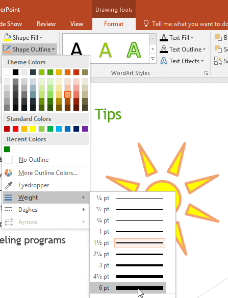 Drawing Tools trong PowerPoint