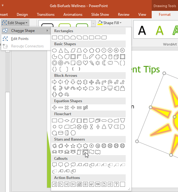 Tùy chỉnh thành công hình dạng trong PowerPoint