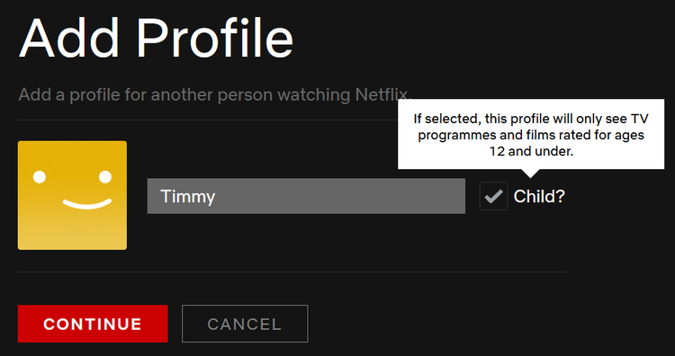 Thêm Profile trẻ em trên Netflix