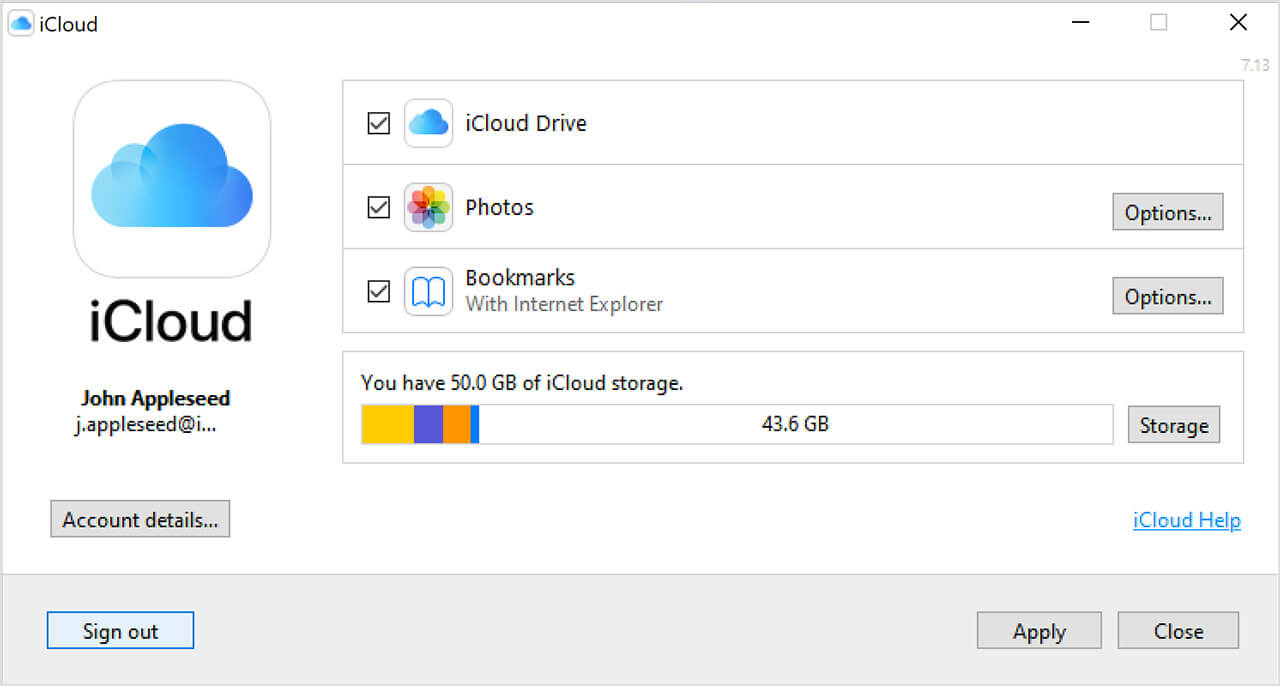 iCloud Drive trên Windows 10