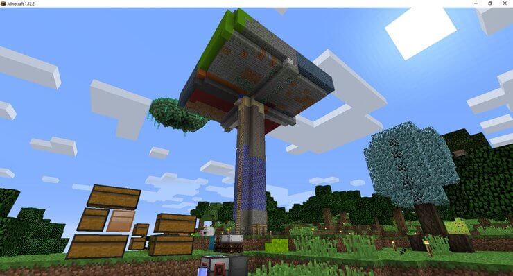 Classic mob tower in Minecraft