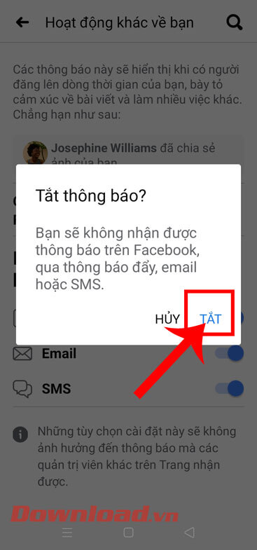 <p><strong>Bước 7:</strong> Lúc này trên màn hình sẽ hiển thị cửa sổ <em>“Tắt thông báo?</em>”, hãy