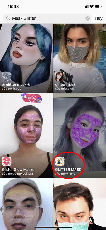 Cách quay video filter mặt nạ tím trên Instagram - Download.vn