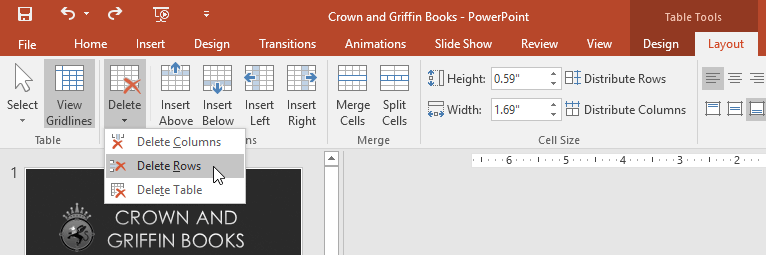 Bảng biểu trong PowerPoint