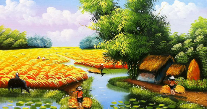 Chiêm ngưỡng hình ảnh tả quê hương với so sánh tuyệt đẹp, như giọt sương mai trên lá, mây trắng trôi trên núi, sông nước khát khao ôm trọn miền xanh. Cảm nhận được tình yêu đất nước sâu sắc, tình cảm với non sông, con người và đất trời Việt Nam.