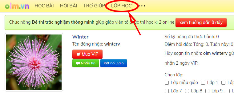 Hướng dẫn giáo viên giao bài tập trực tuyến trên Olmvn