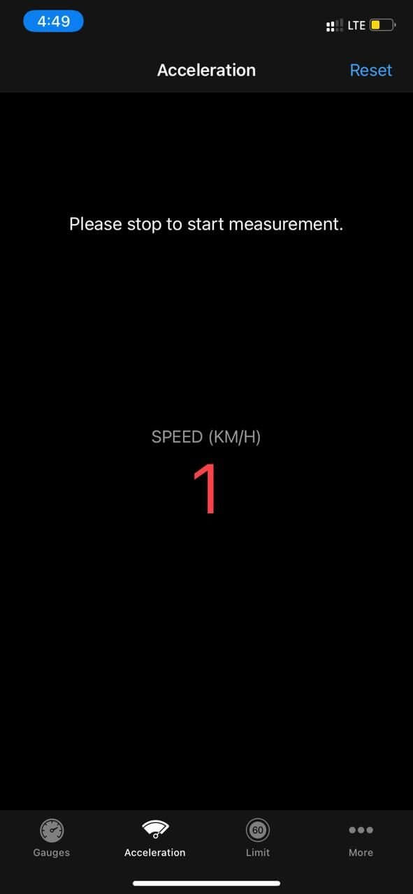 Speedometer Acceleration