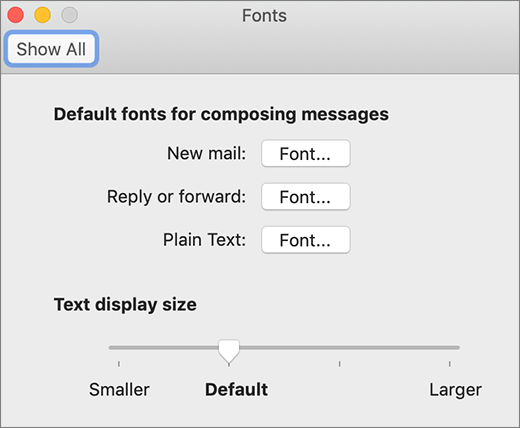 Thay đổi phông chữ mặc định trong Outlook cho Mac