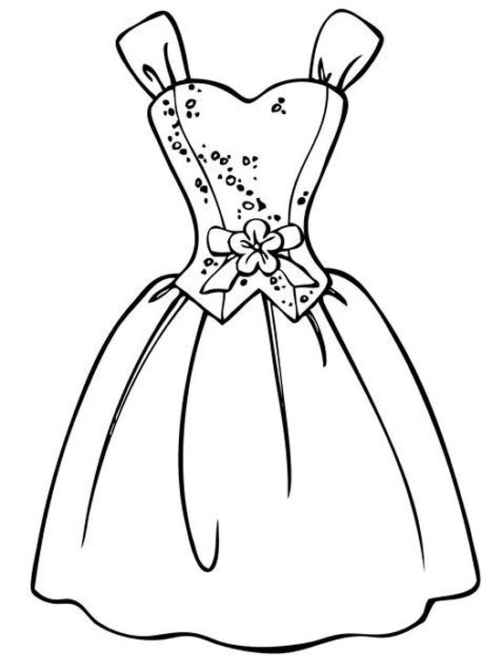 Download Tranh tô màu váy công chúa