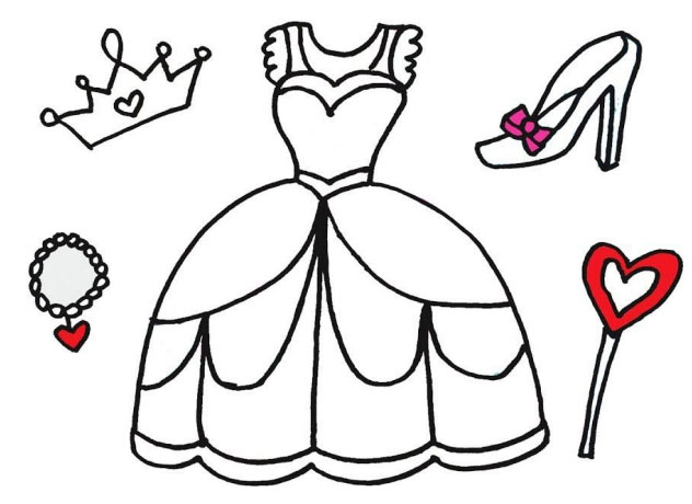 Tranh tô màu váy công chúa 2 - Khám phá thế giới cổ tích và tô màu những chiếc váy công chúa đẹp lung linh trong bộ 2 của chúng tôi!