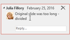 Reply trên PowerPoint
