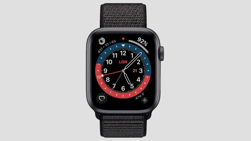 Thiết kế mặt đồng hồ Apple Watch đẹp GMT