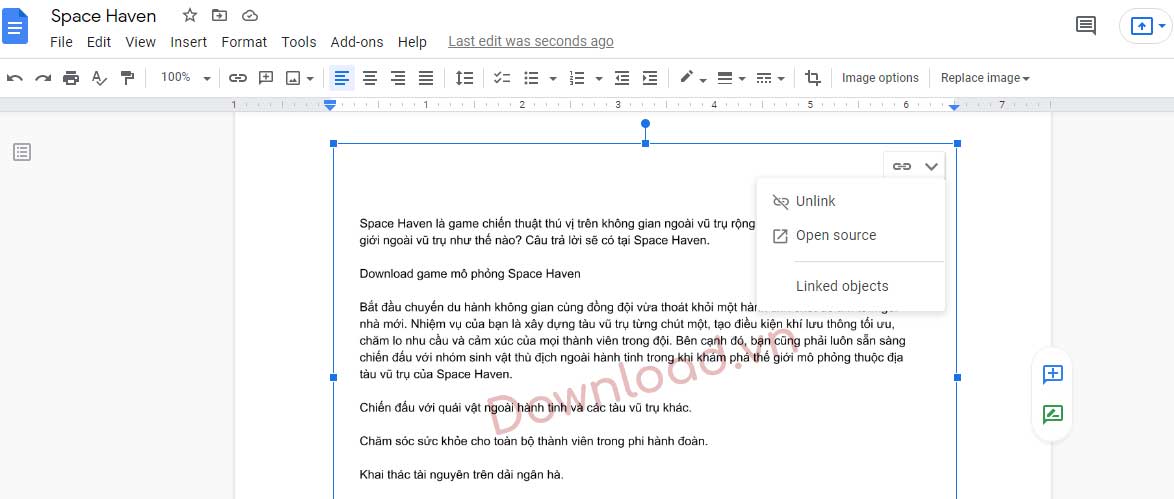 Chọn nguồn cho Google Docs