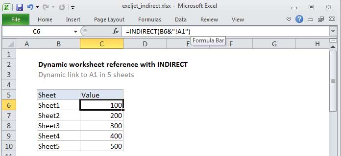 Cách dùng hàm Indirect trong Microsoft Excel