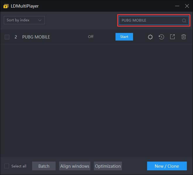 Chức năng sắp xếp và tìm kiếm trò chơi trong LDMultiPlayer