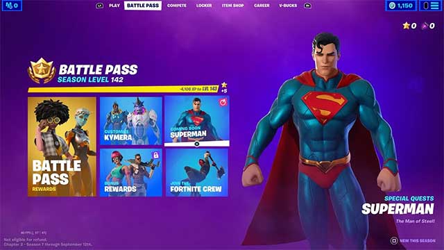 Trước tiên người chơi phải mua Battle Pass của Season 7