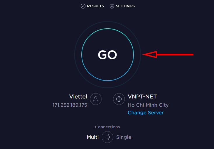 Sử dụng SpeedTest kiểm tra tốc độ mạng Internet VNPT, FPT, Viettel