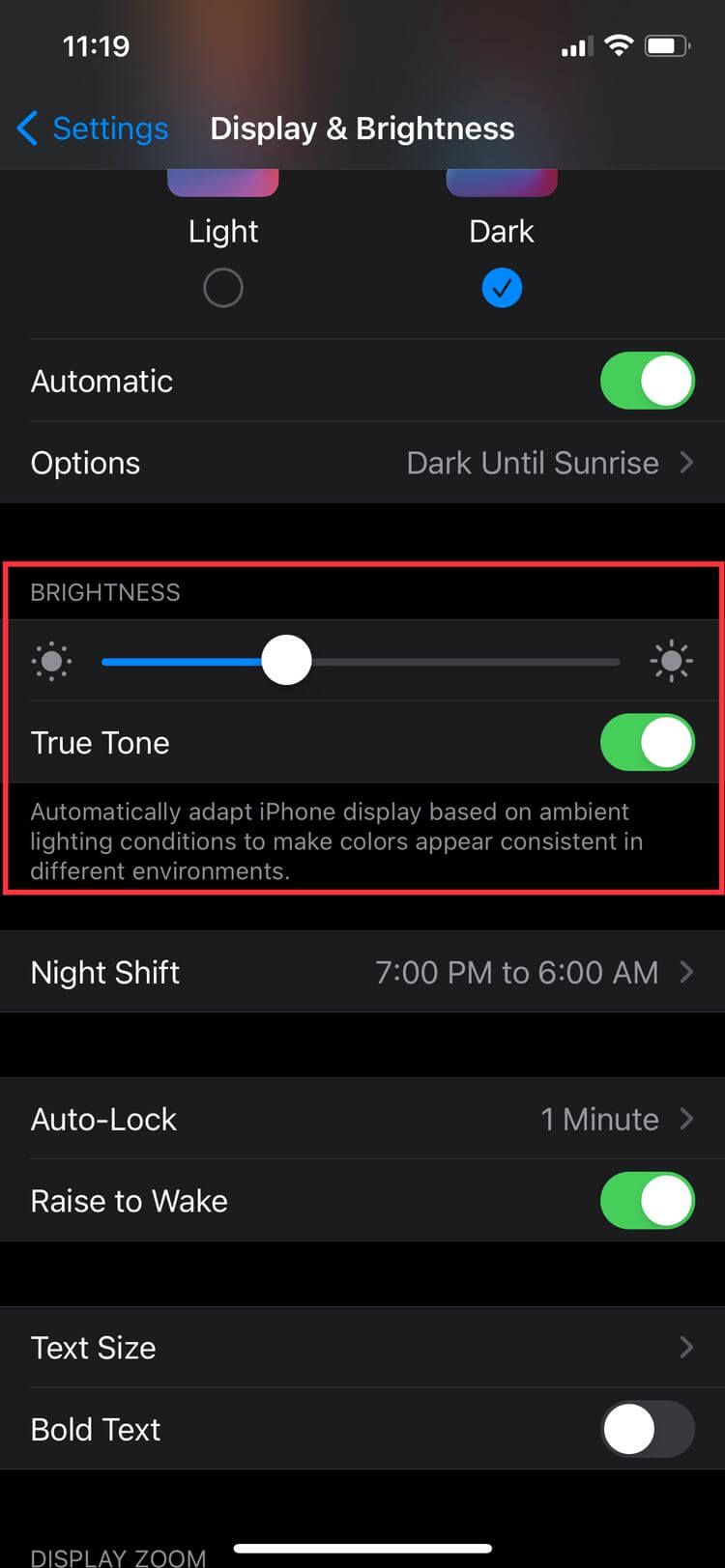 Cài đặt độ sáng màn hình cho iPhone