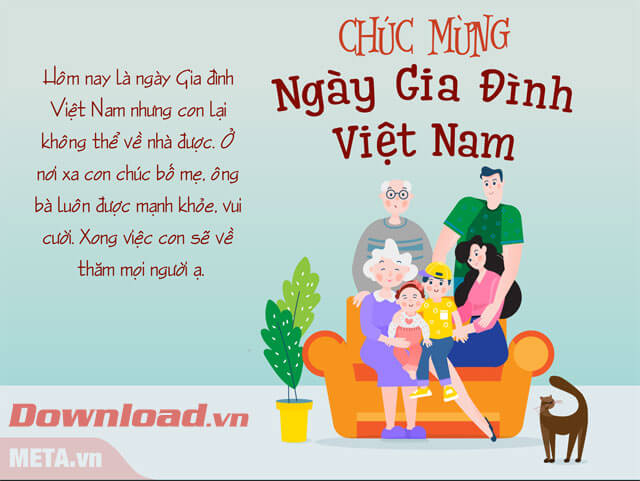 Hướng dẫn tạo thiệp mừng Ngày Gia đình Việt Nam 2022 