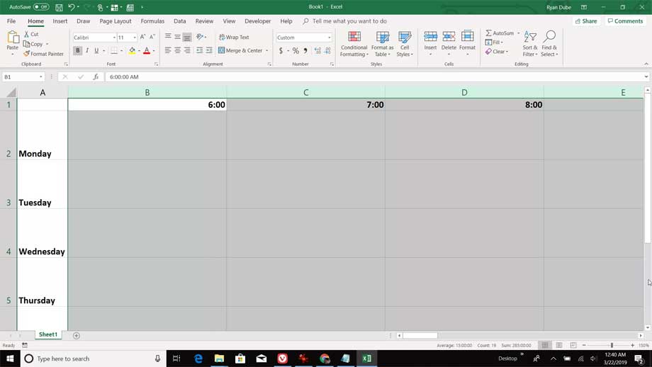 Cách tạo lịch 2023 trong Excel 