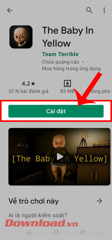 Hướng Dẫn Cài Đặt Và Chơi Game The Baby In Yellow Trên Điện Thoại
