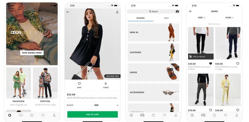 App cập nhật xu hướng thời trang ASOS