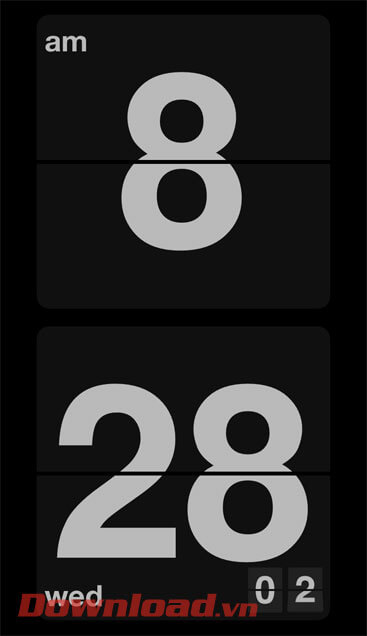 Hướng dẫn cài đồng hồ lật cho iPhone hiển thị cả lịch