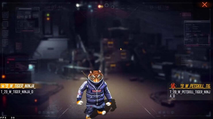 Pet ninja tiger trong Free Fire