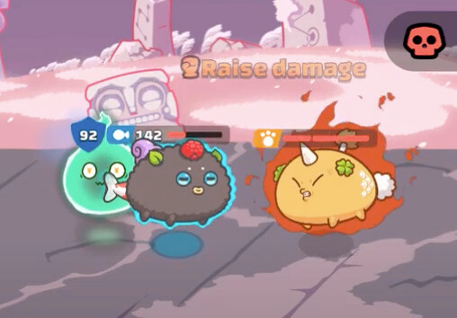 Axie đang ở trạng thái Last Stand trong Axie Infinity