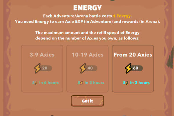 Axie Infinity Energy