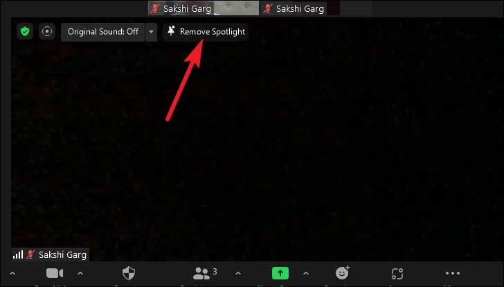 Bỏ spotlight video trên Zoom
