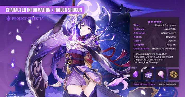 Raiden Shogun - người phân chia ngày đêm, tượng trưng cho sự công bằng và bảo vệ. Hãy cùng tìm hiểu về huyền thoại này trong ảnh và khám phá các bí mật của cô ấy.