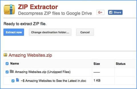 Cách giải nén file Zip trên Google Drive