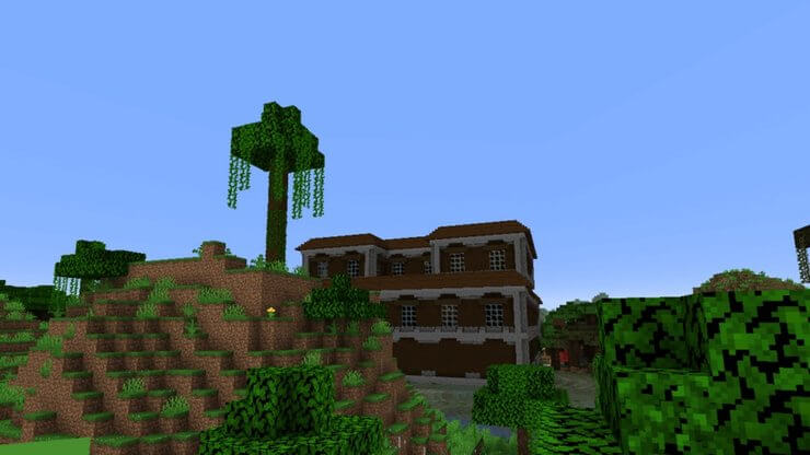 Seed villa in Minecraft forest