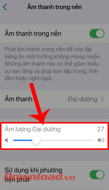 Điều chỉnh âm lượng